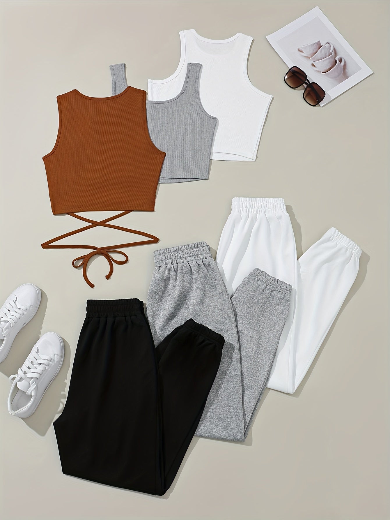 3pcs Set of Different Styles of Vest and Pants
